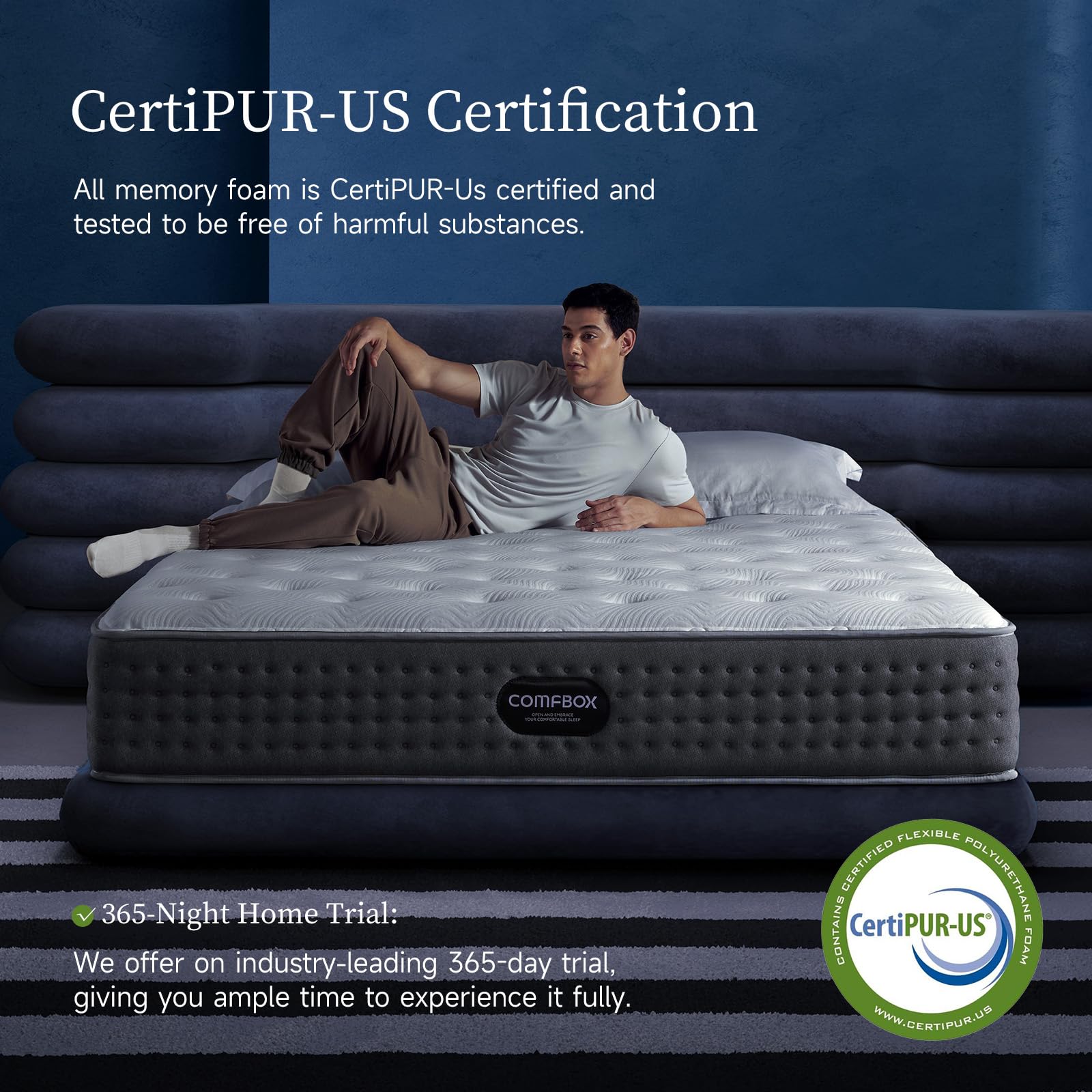hybrid full mattress memory foam close up