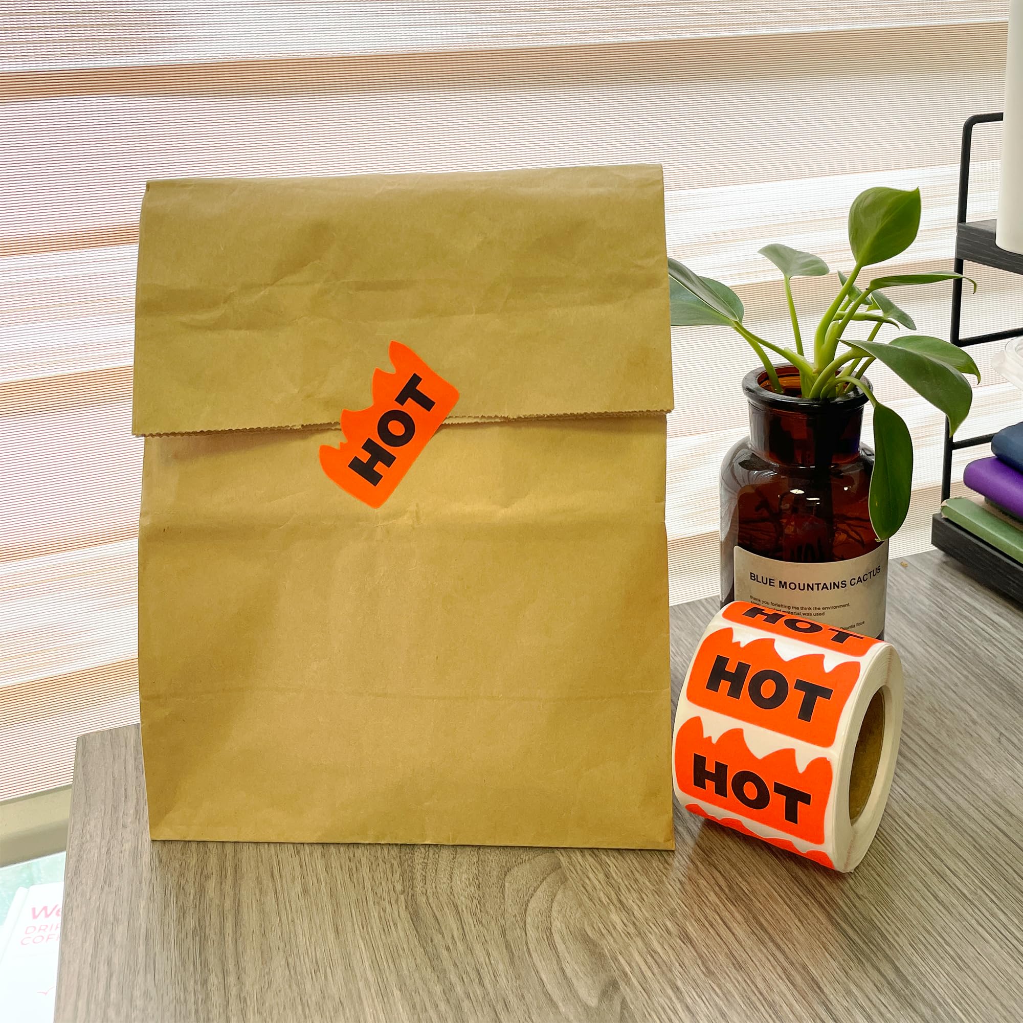Food service labeling hot stickers for supermarket bakery cafe