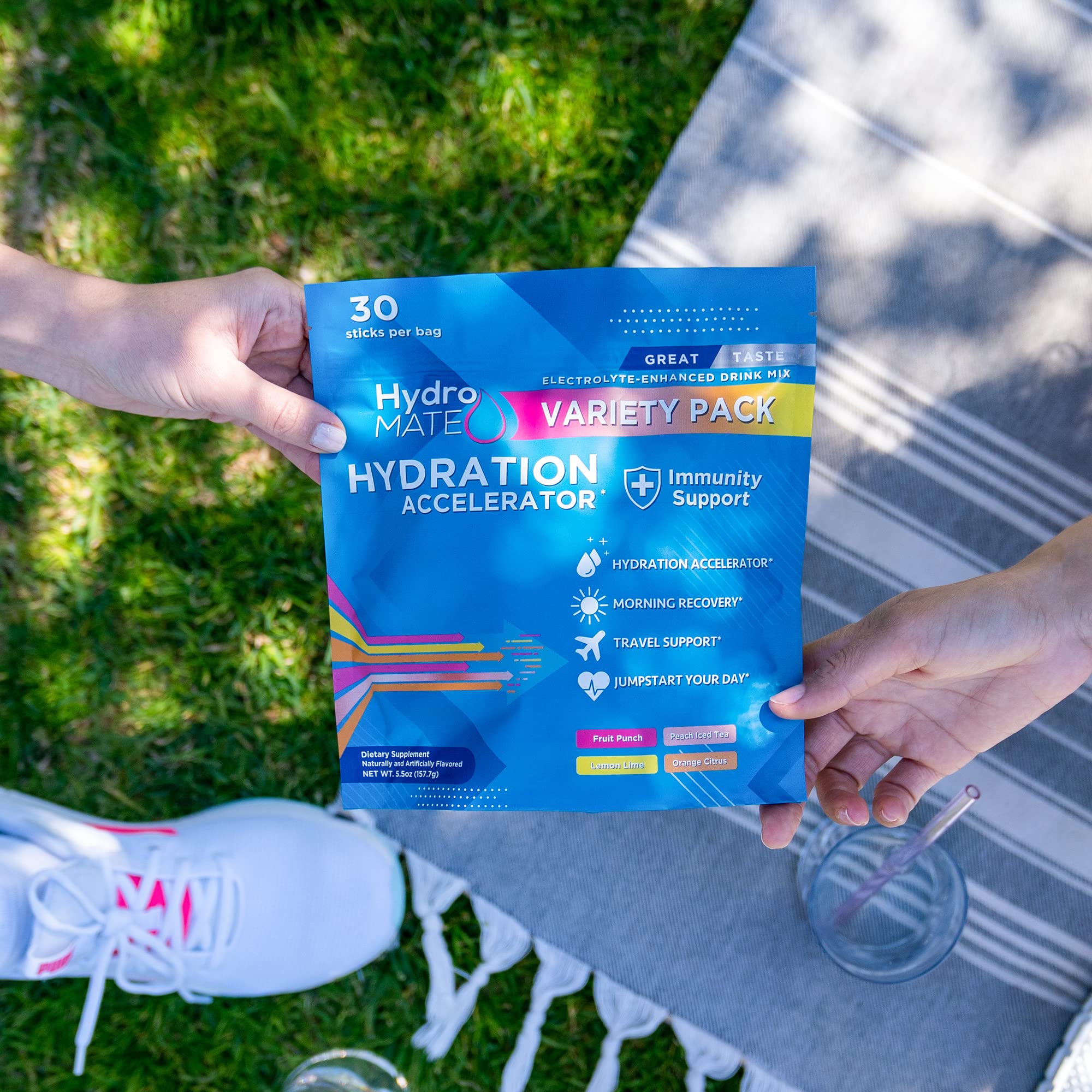 HydroMATE variety pack 30 count hydration packets