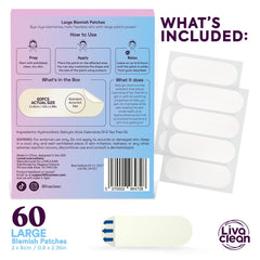 Hydrocolloid acne patches with salicylic acid label