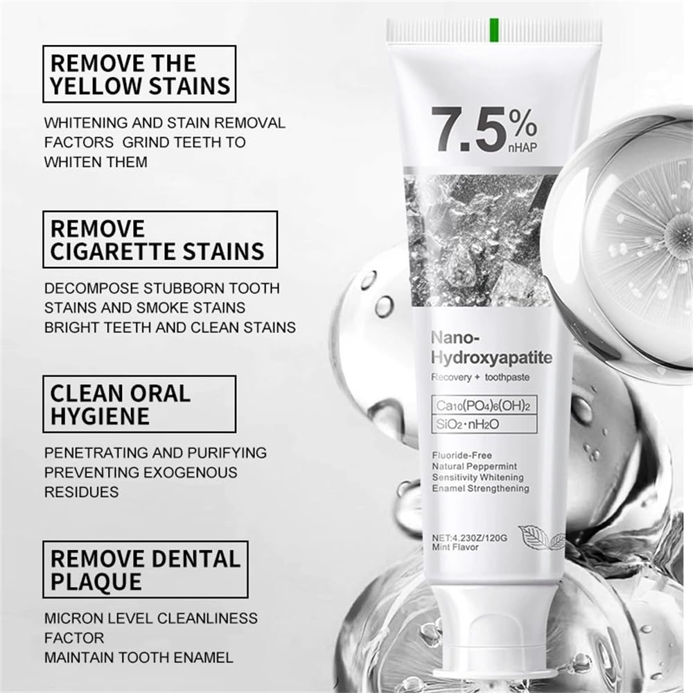 Nano hydroxyapatite toothpaste enamel protection