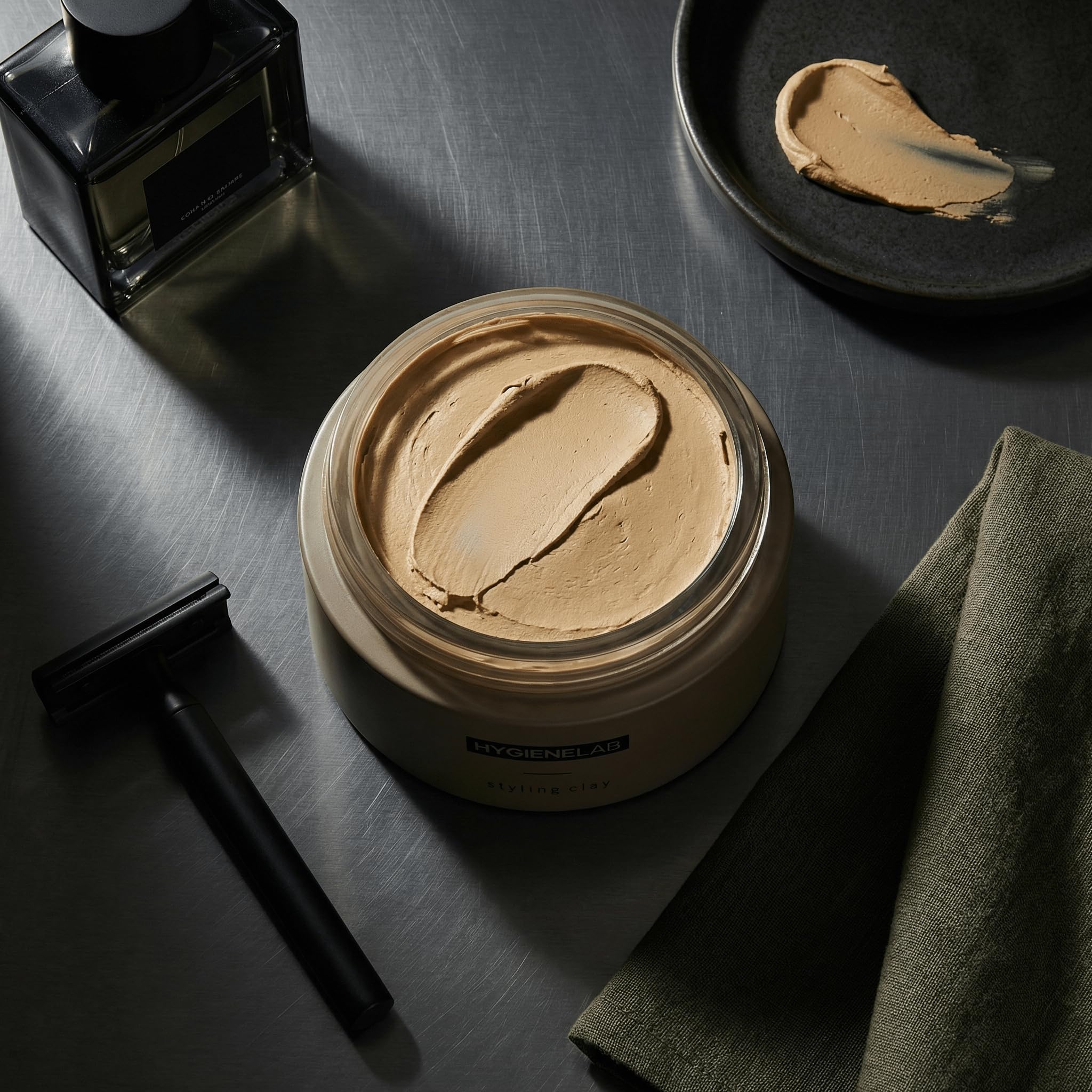 3.5 oz HygieneLab Hair Clay for Men container