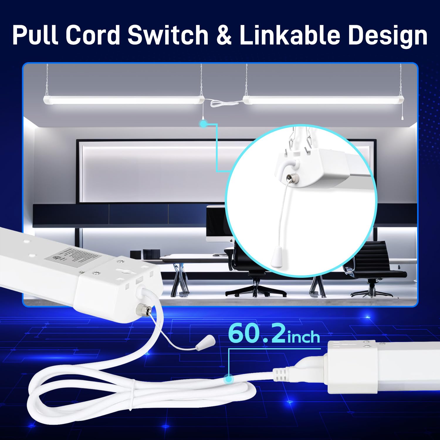 hykolity LED shop light 60.2 inch power cord included