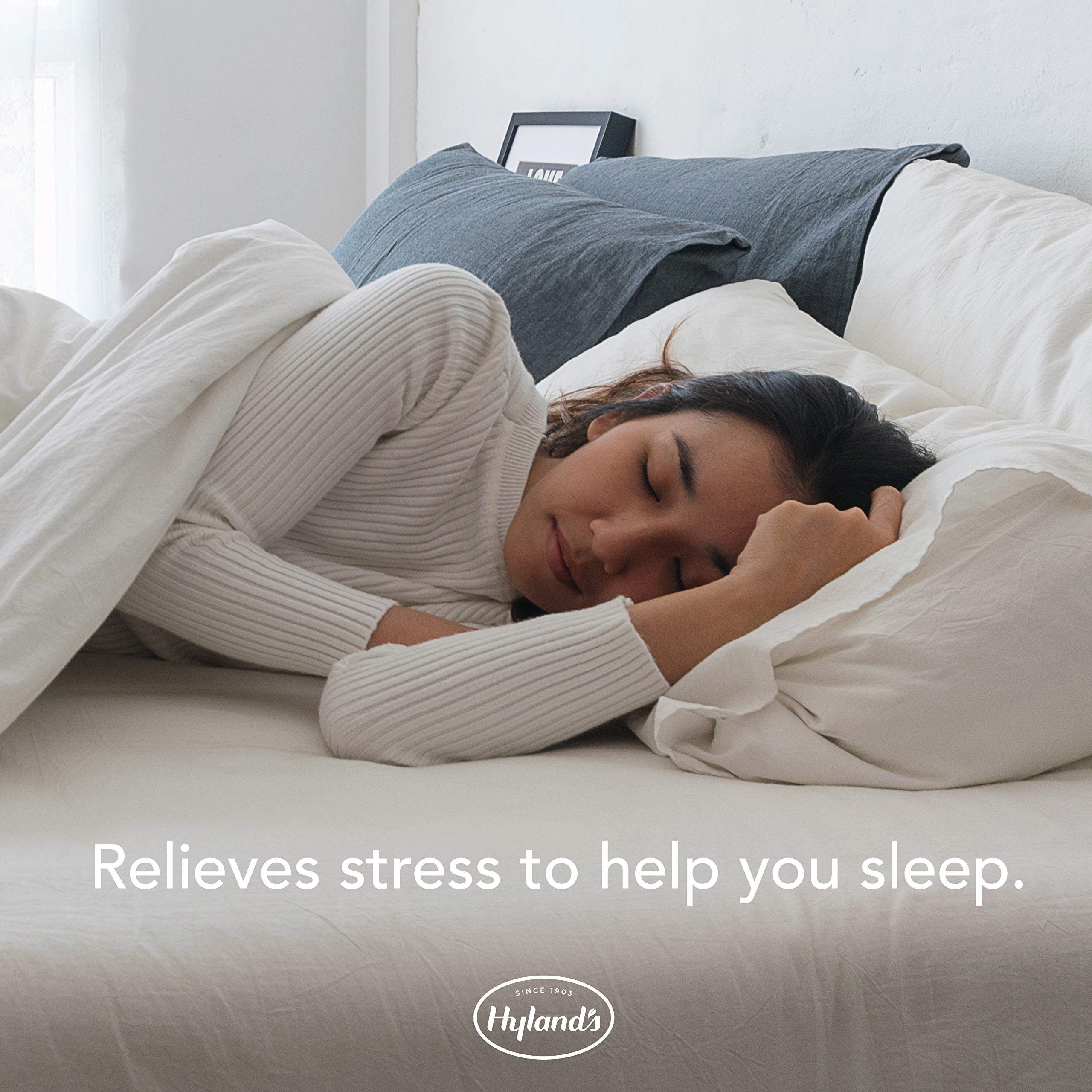 Vegetarian friendly Hyland's Calms Forte Sleep Aid Tablets wording on label