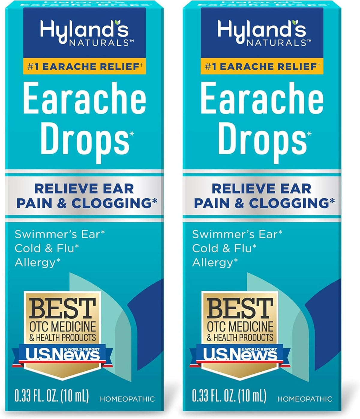 Hyland's Earache Drops 2 pack packaging