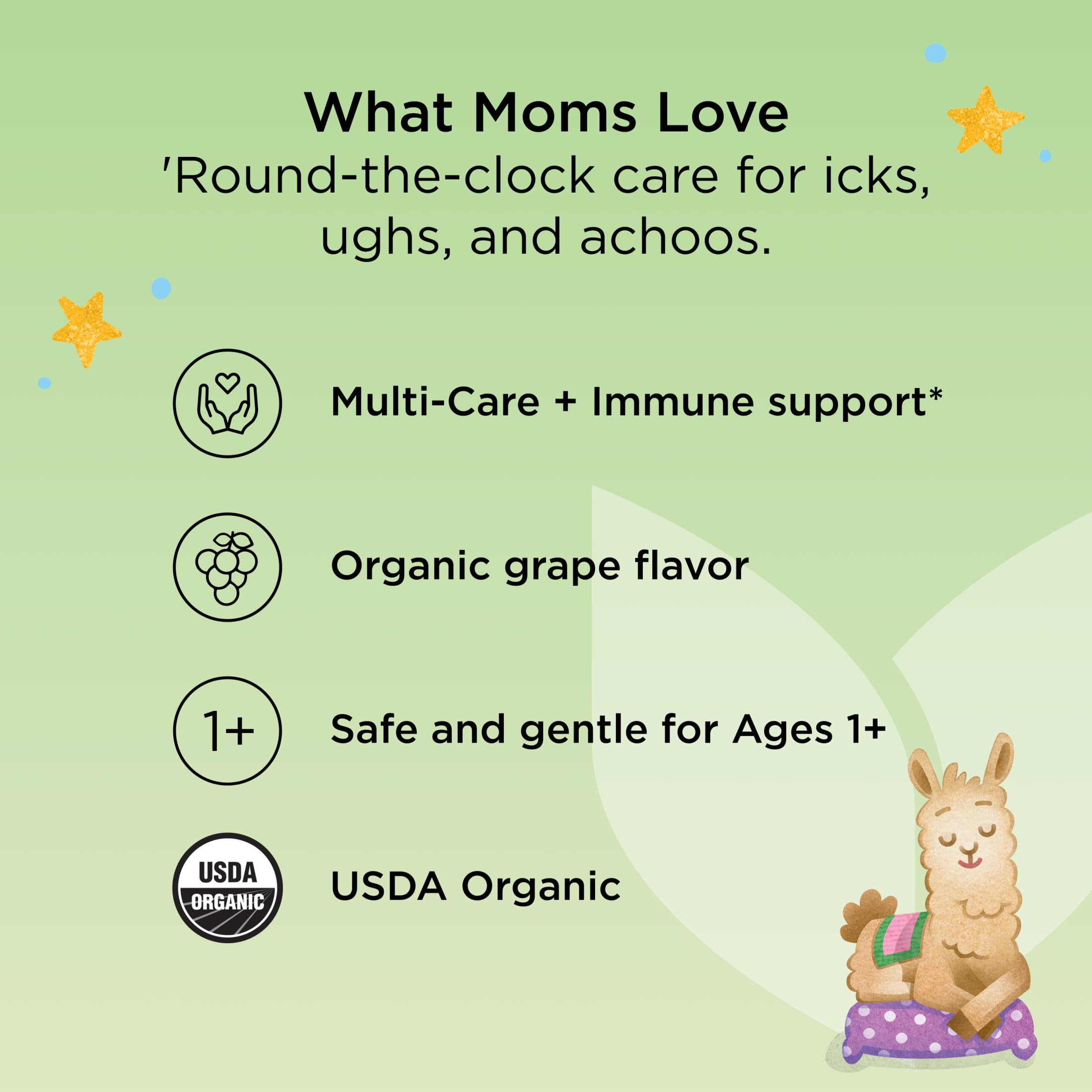 Parabens and synthetic dyes free grape flavor cough syrup for kids