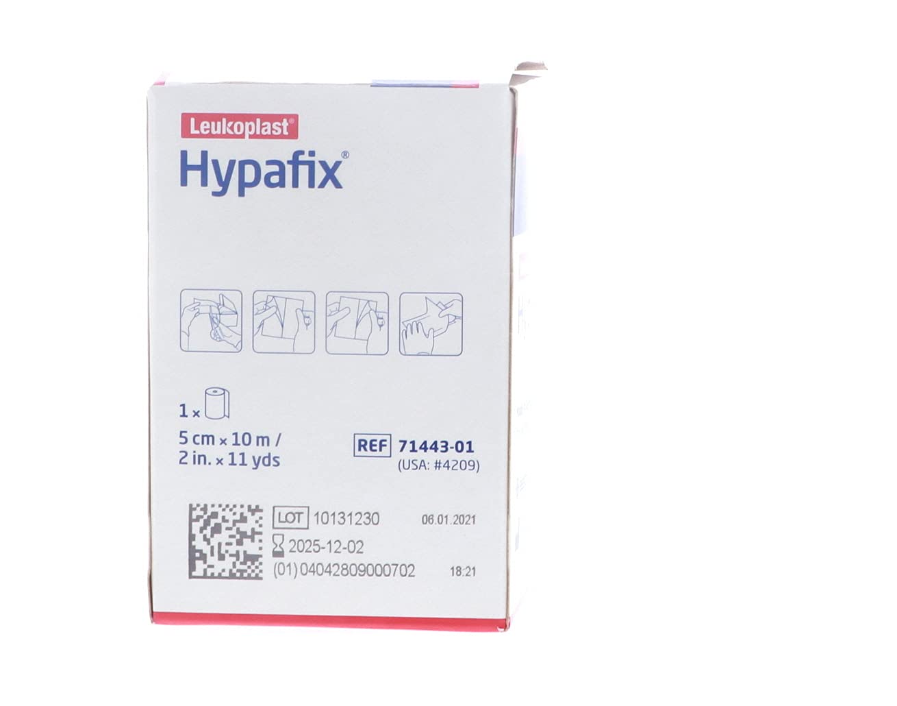 Hypafix 2 inch width dressing tape two-roll pack