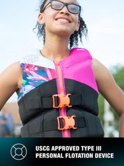 Youth wakeboard vest by Hyperlite for girls