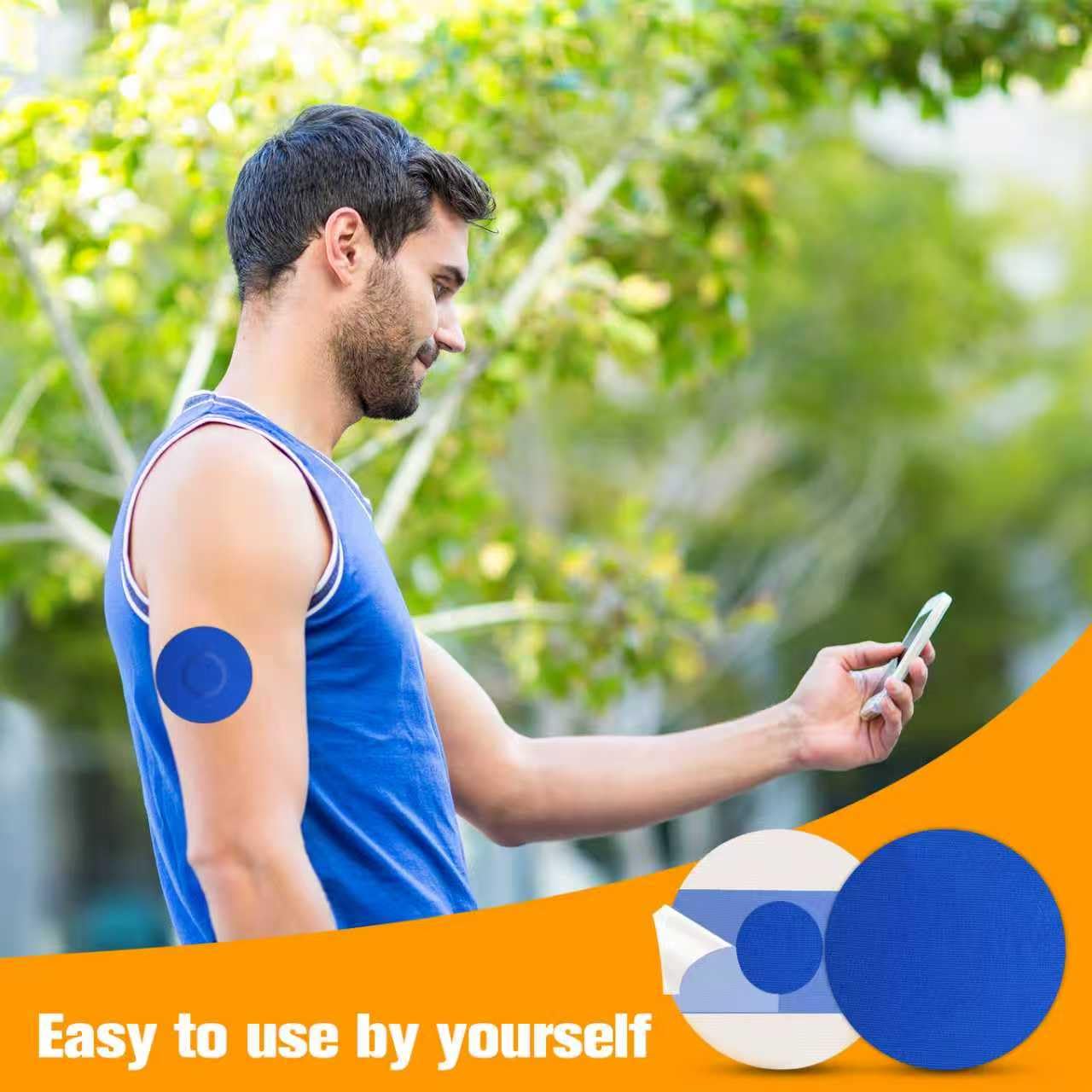 Hypoallergenic latex-free Libre 3 Plus sensor covers