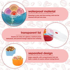 Reusable plastic snack tray with lid for travel