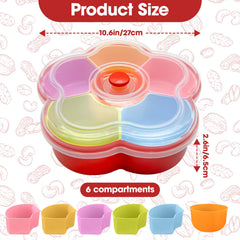 Flower shaped divided snack tray for party