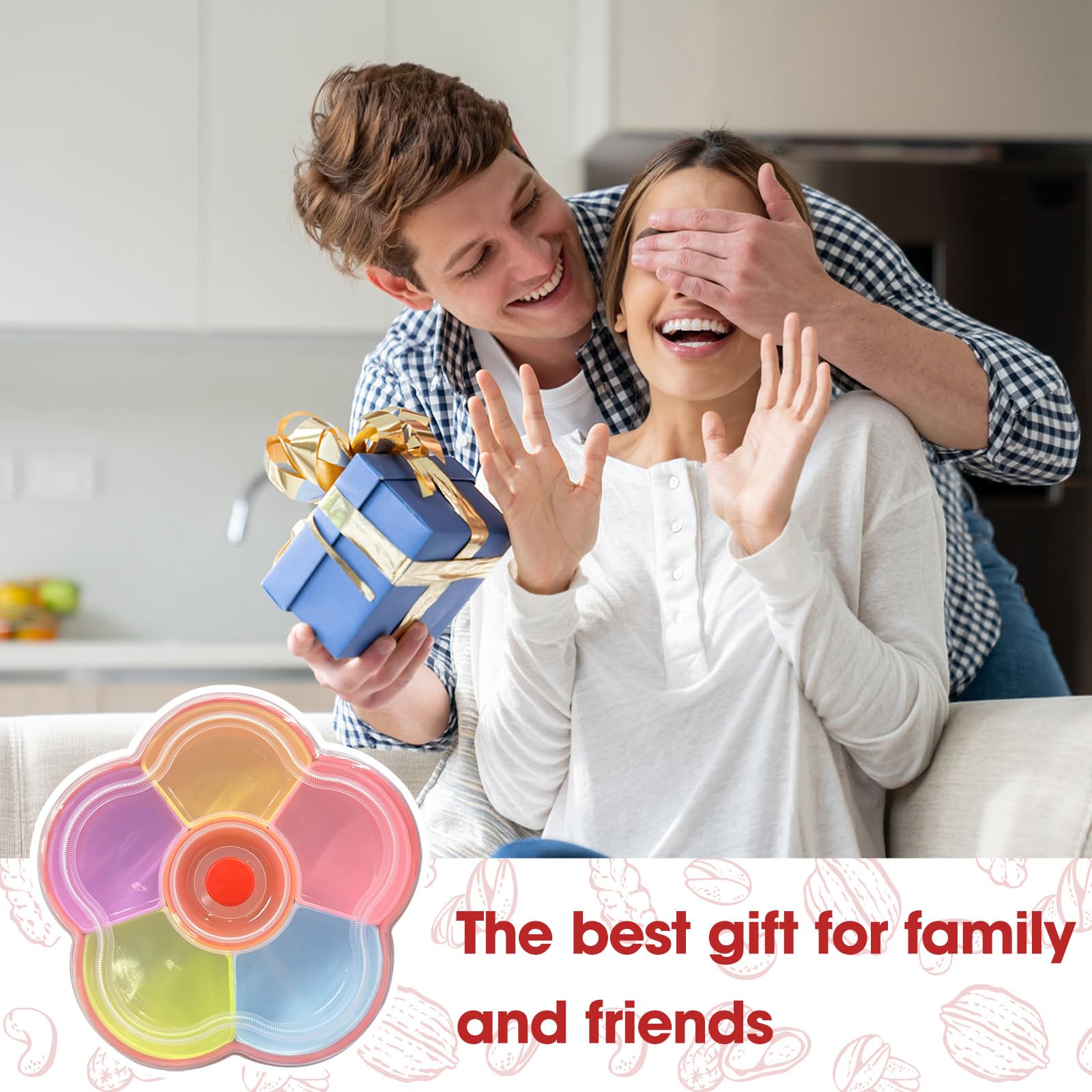 Snackle container with lid for versatile party platter