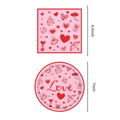 Hzleyw valentines day plates