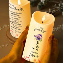 I Am So Proud of You Stay Strong led candle 3x6