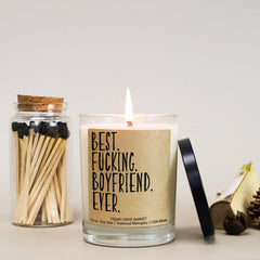 I love you candle for boyfriend Teakwood Mahogany fragrance