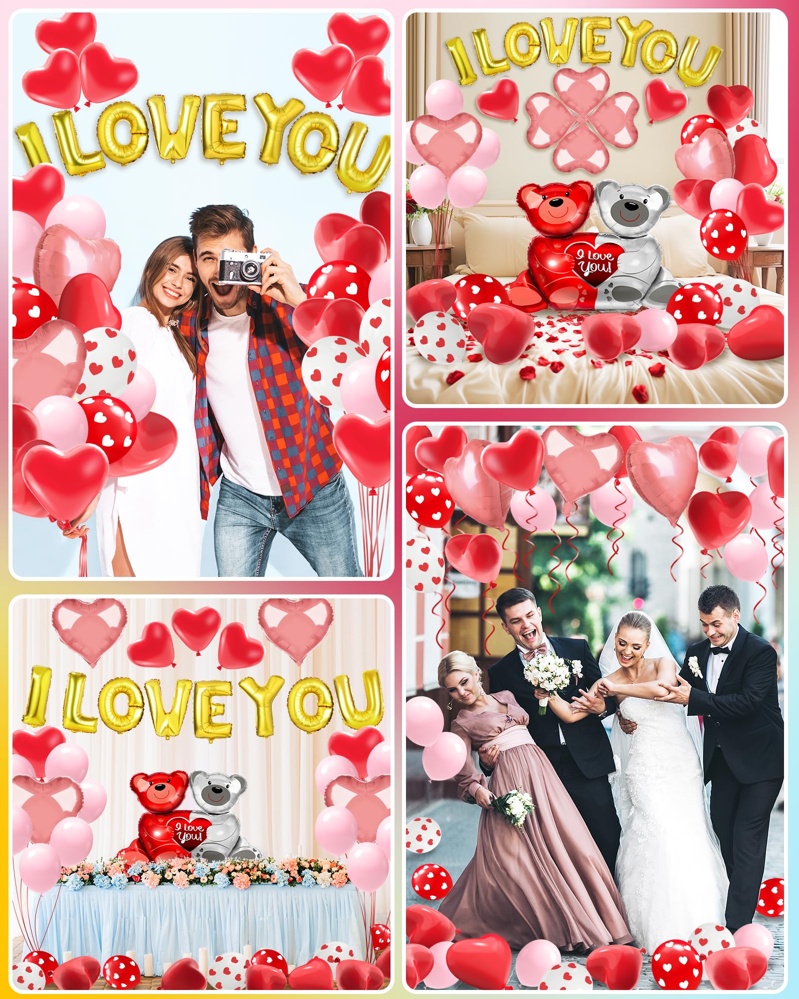 16 inch I LOVE YOU foil balloon included in kit