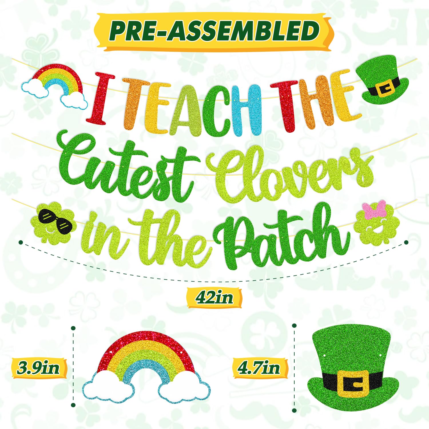 I teach the cutest clovers patch banner