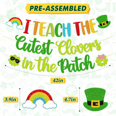 I teach the cutest clovers patch banner