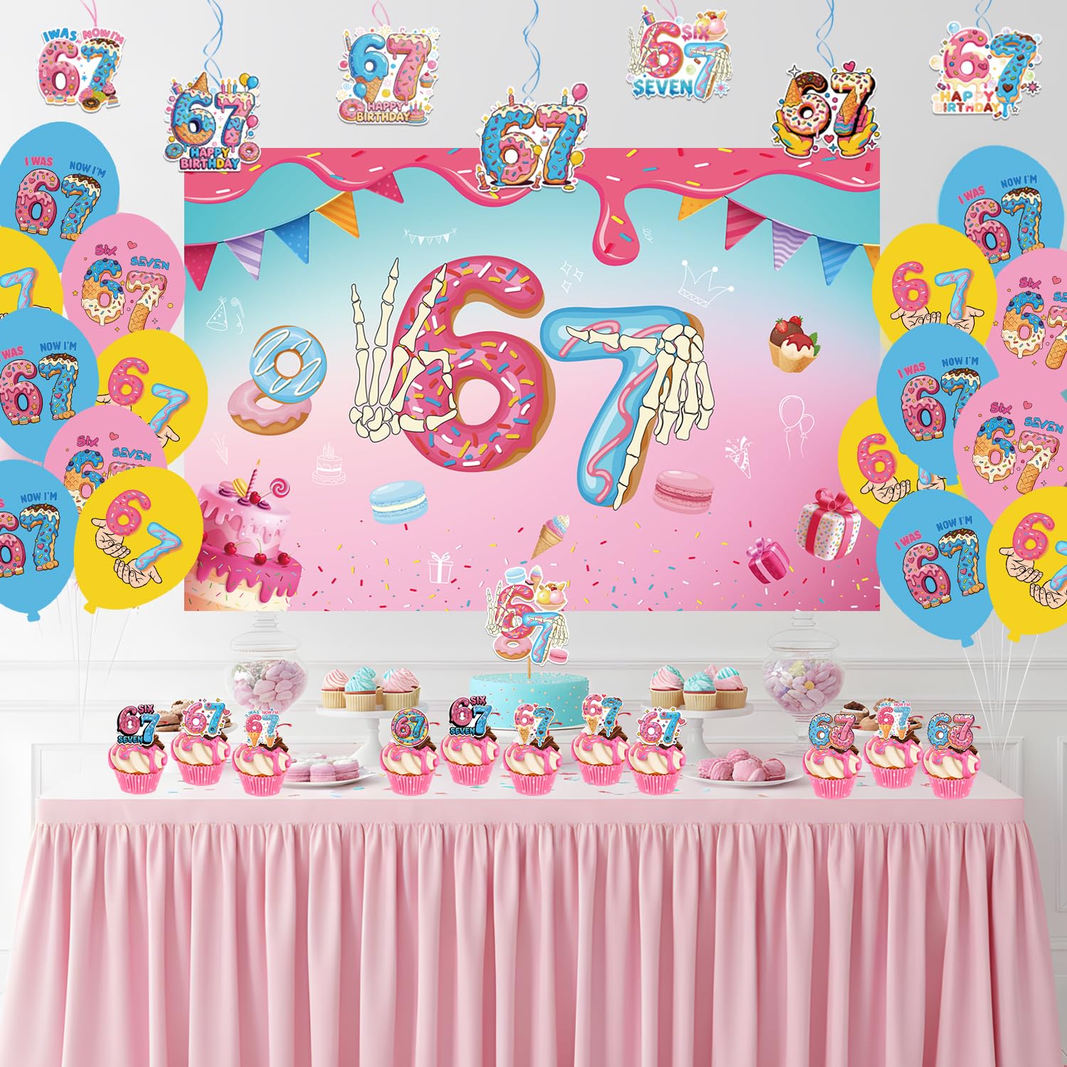 Six Seven cake topper for I Was 6 Now I'm 7 party