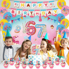 18 latex balloons in three styles for I Was 6 Now I'm 7