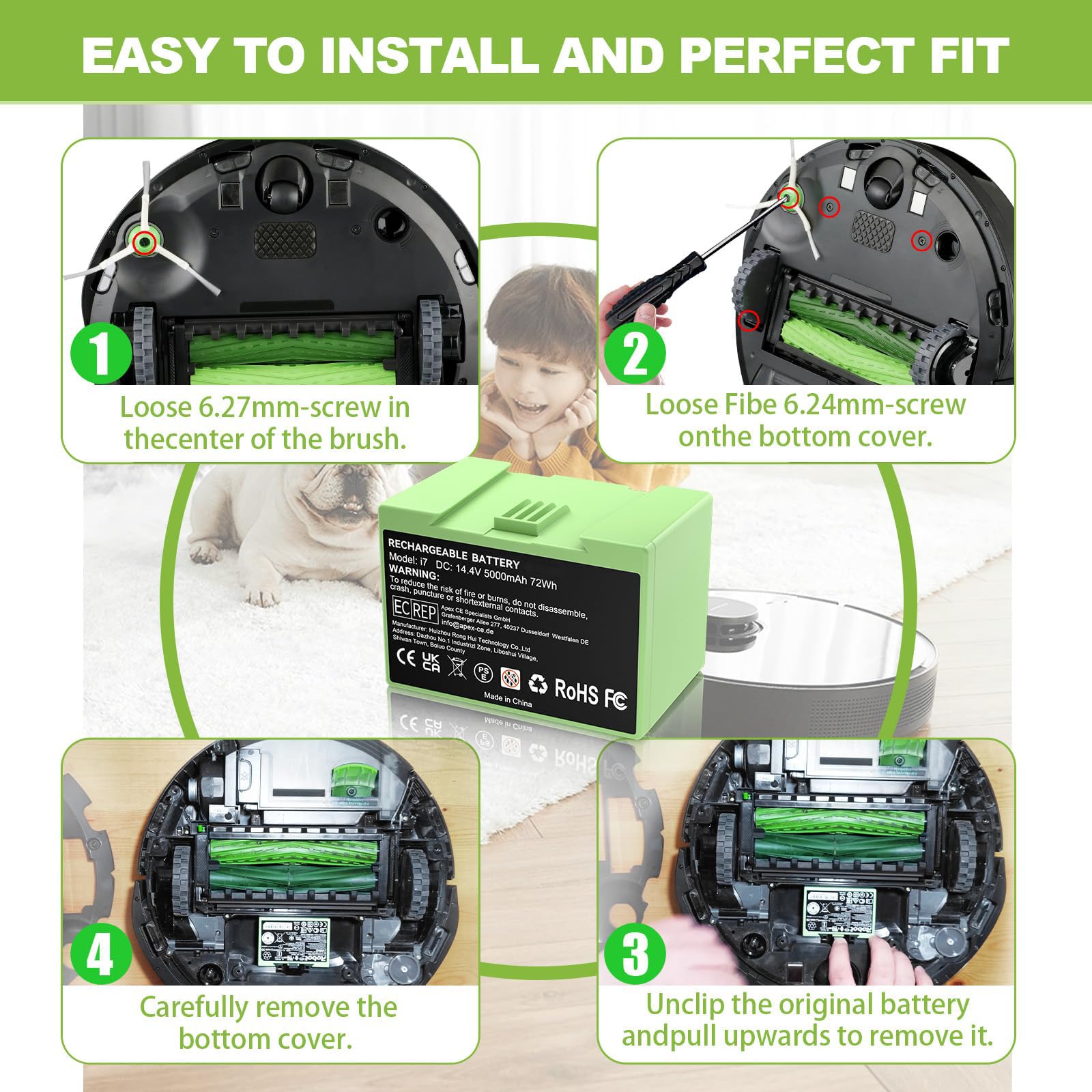 i3 series compatible Roomba battery 3150 3158 3550 3556 3558