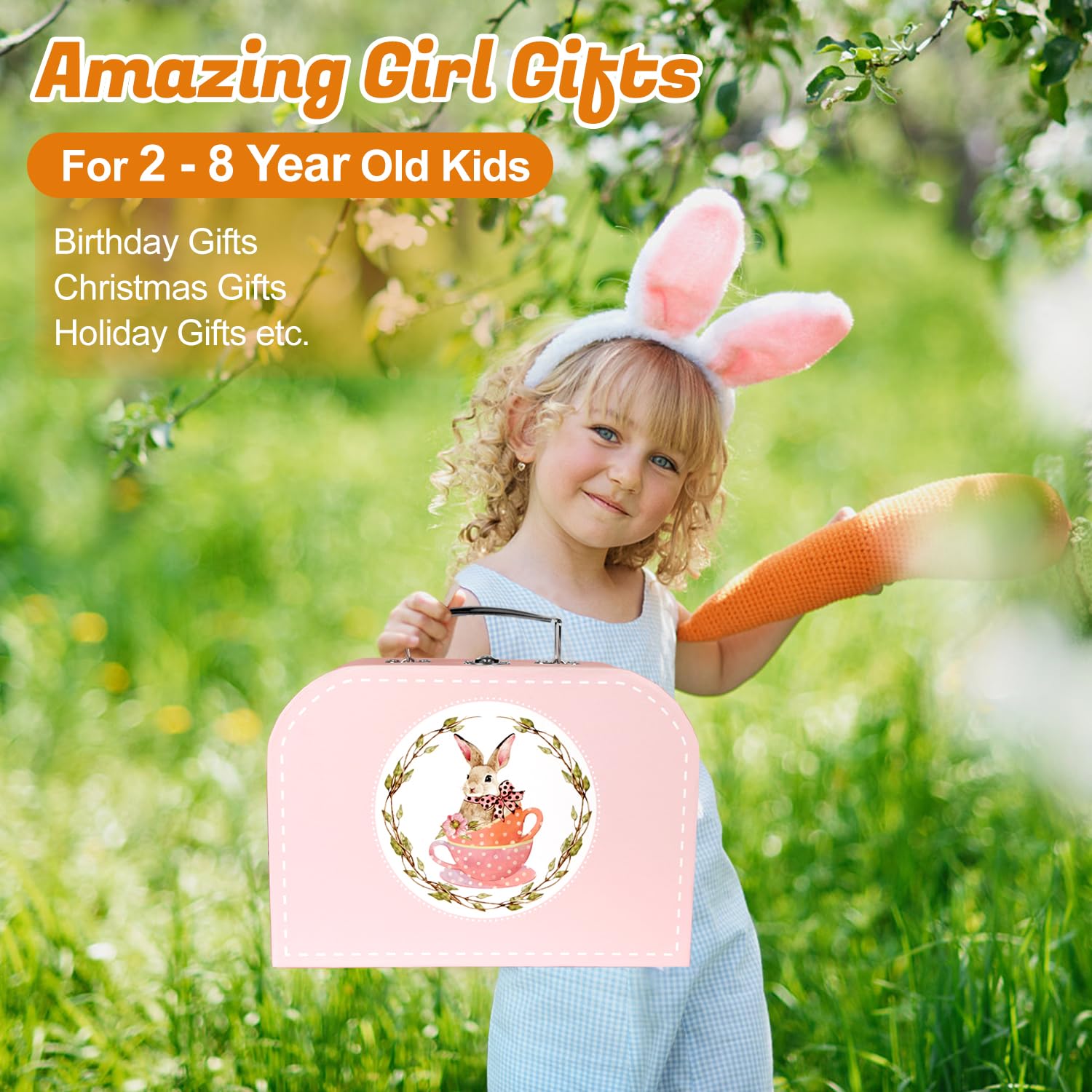 giftable tea party kit for girls aged 3-8 pink