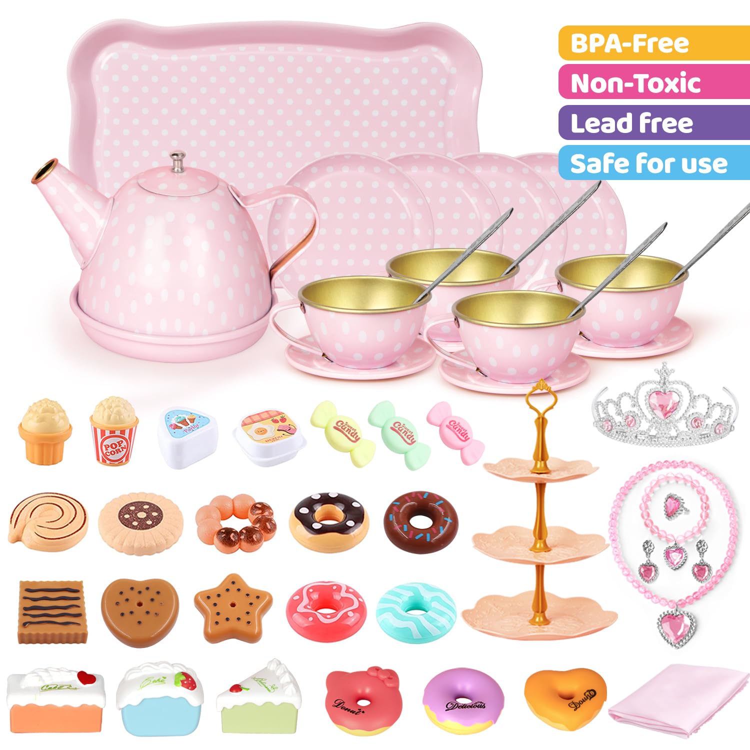 23pcs ABS plastic desserts donuts and macarons included