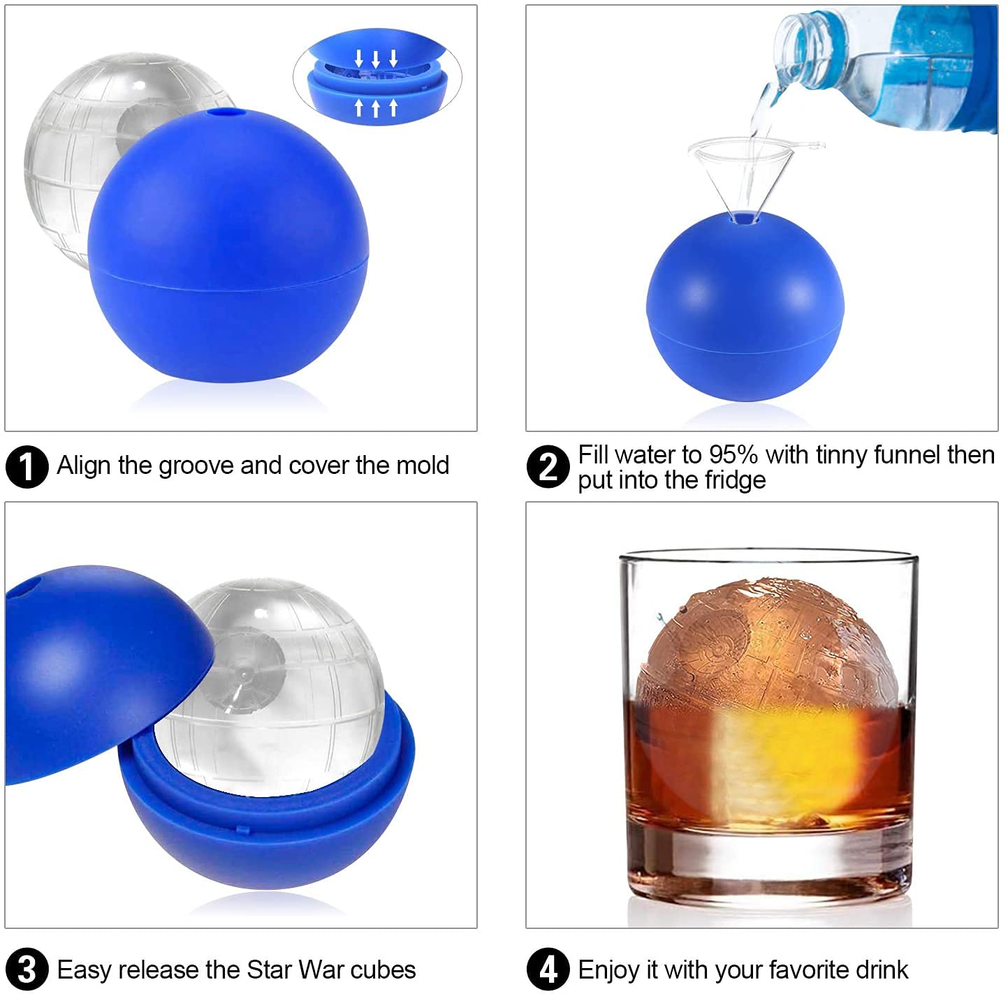 3D movie inspired blue ice ball mold design
