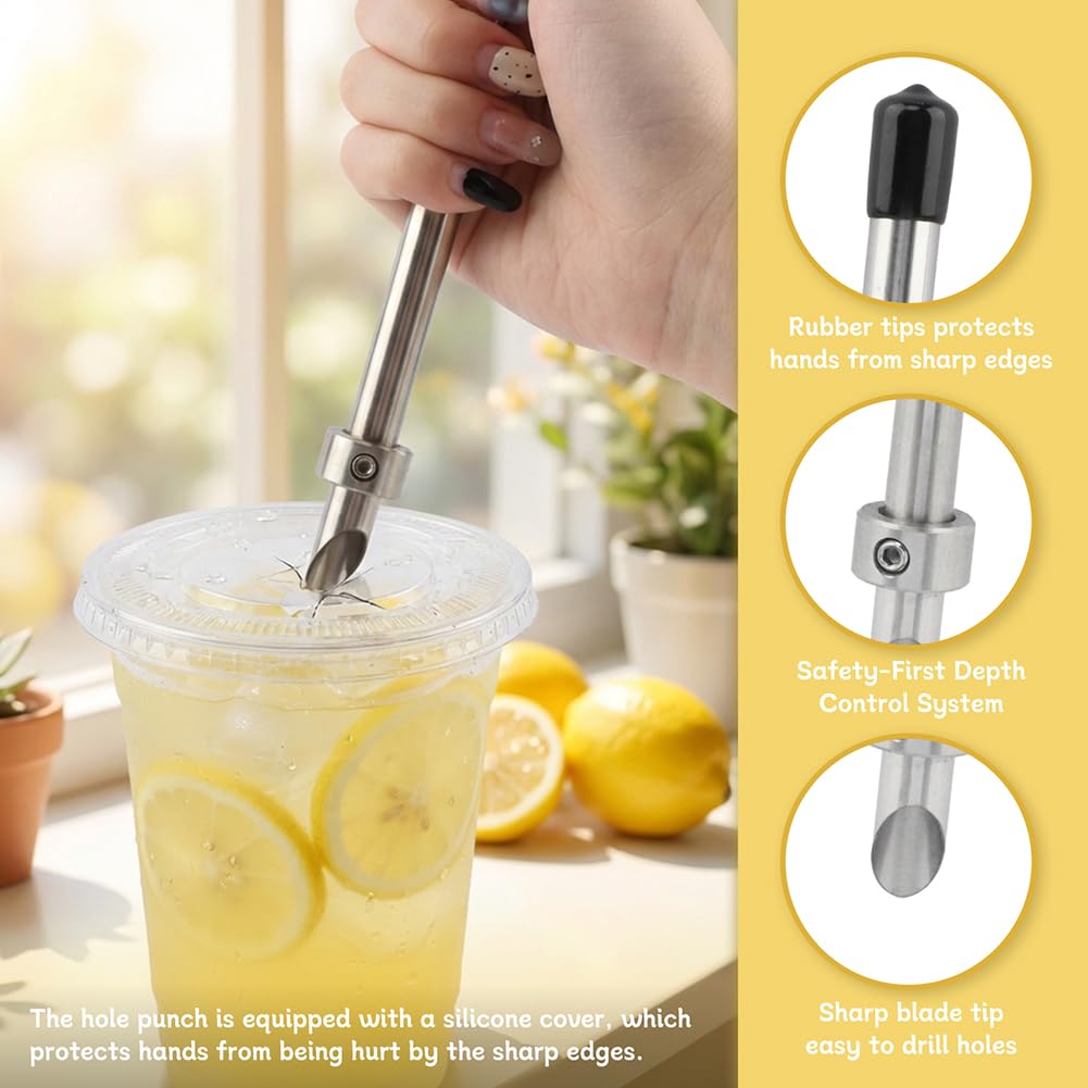 Ice crusher included for crushed ice lemonade