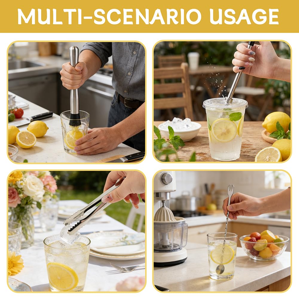 Ice pick included in complete set for drinks
