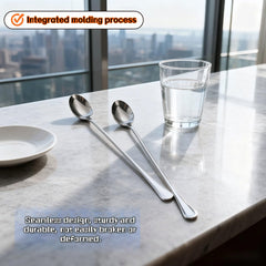 Long-handle spoon for iced tea in stainless steel