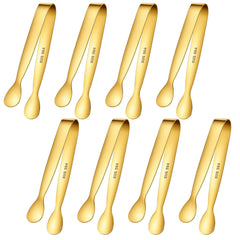 Gold 8-piece ice tongs set