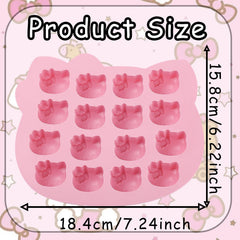 Kitten silicone mold 16 cavity for desserts and snacks