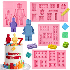 ICOCONG building blocks fondant molds set for cake decorating