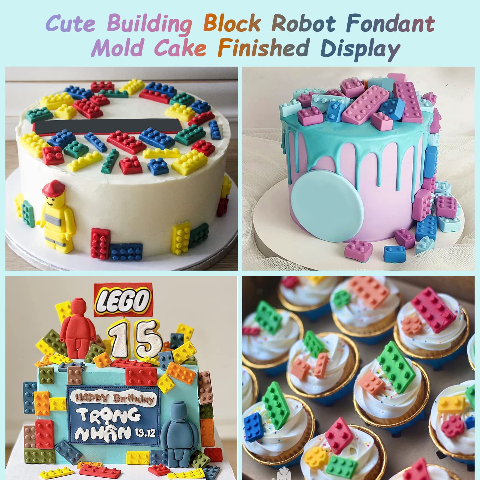 Cake decorating molds ICOCONG 4-piece set building blocks
