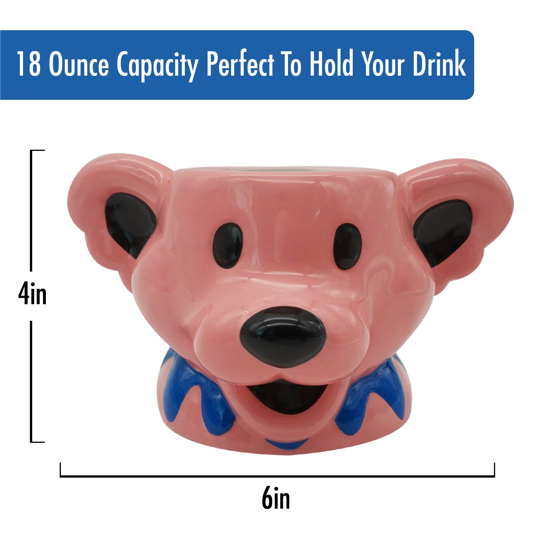18 oz ICUP mug for coffee or tea with Grateful Dead theme
