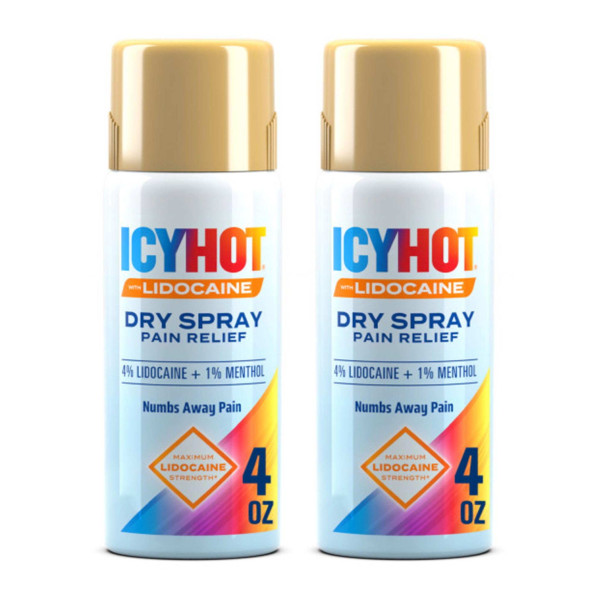 Icy Hot Lidocaine Pain Relief Dry Spray 4 oz can