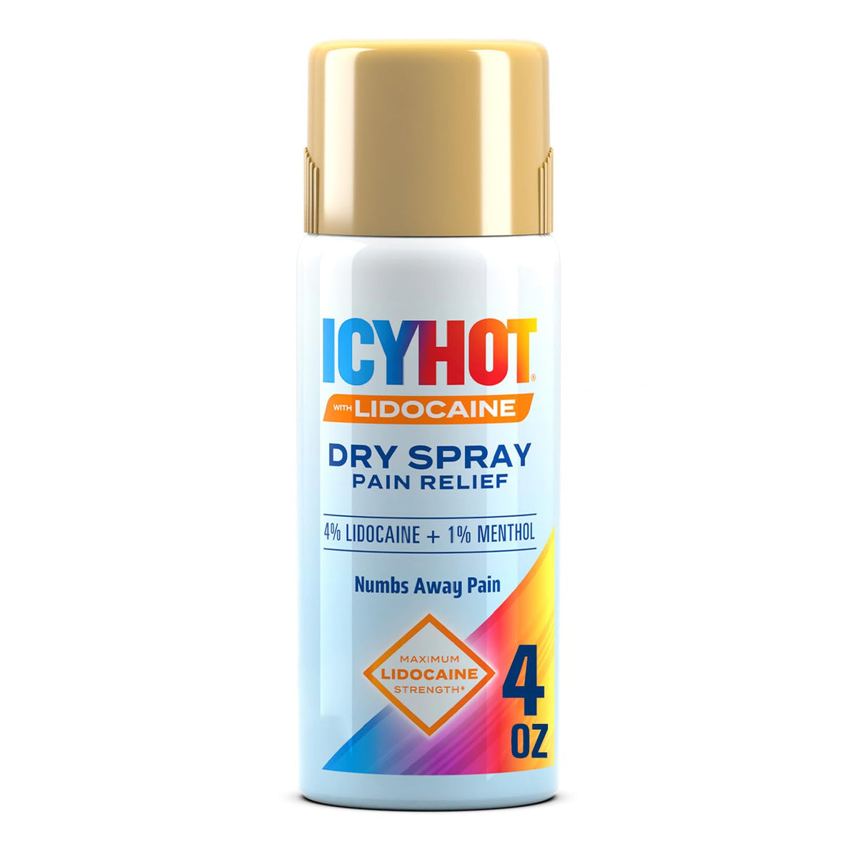 Icy Hot Lidocaine Pain Relief Dry Spray 4 oz can