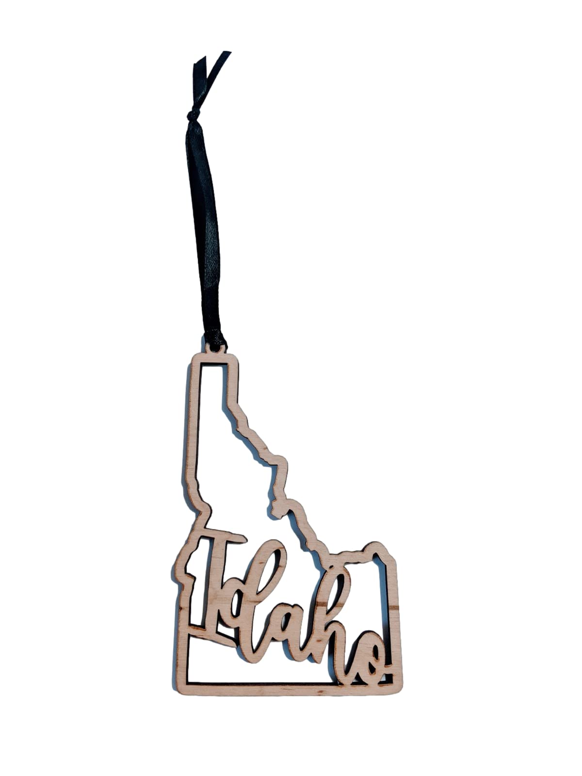 Idaho Christmas Ornament wooden rustic state shape