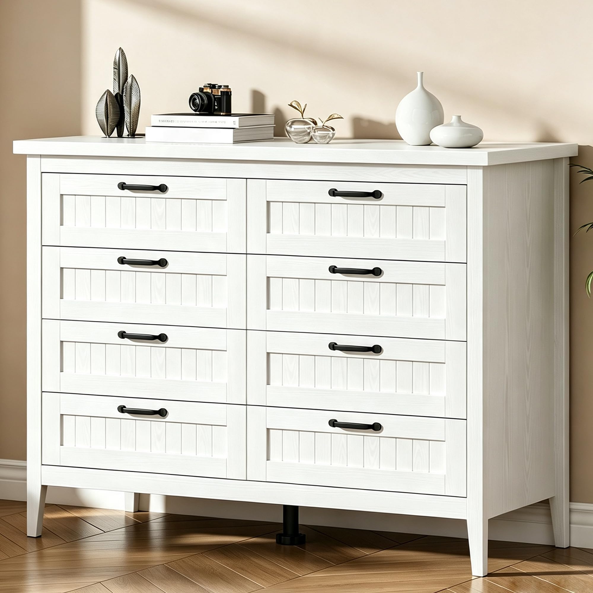 IDEALHOUSE white dresser 8 drawers product photo