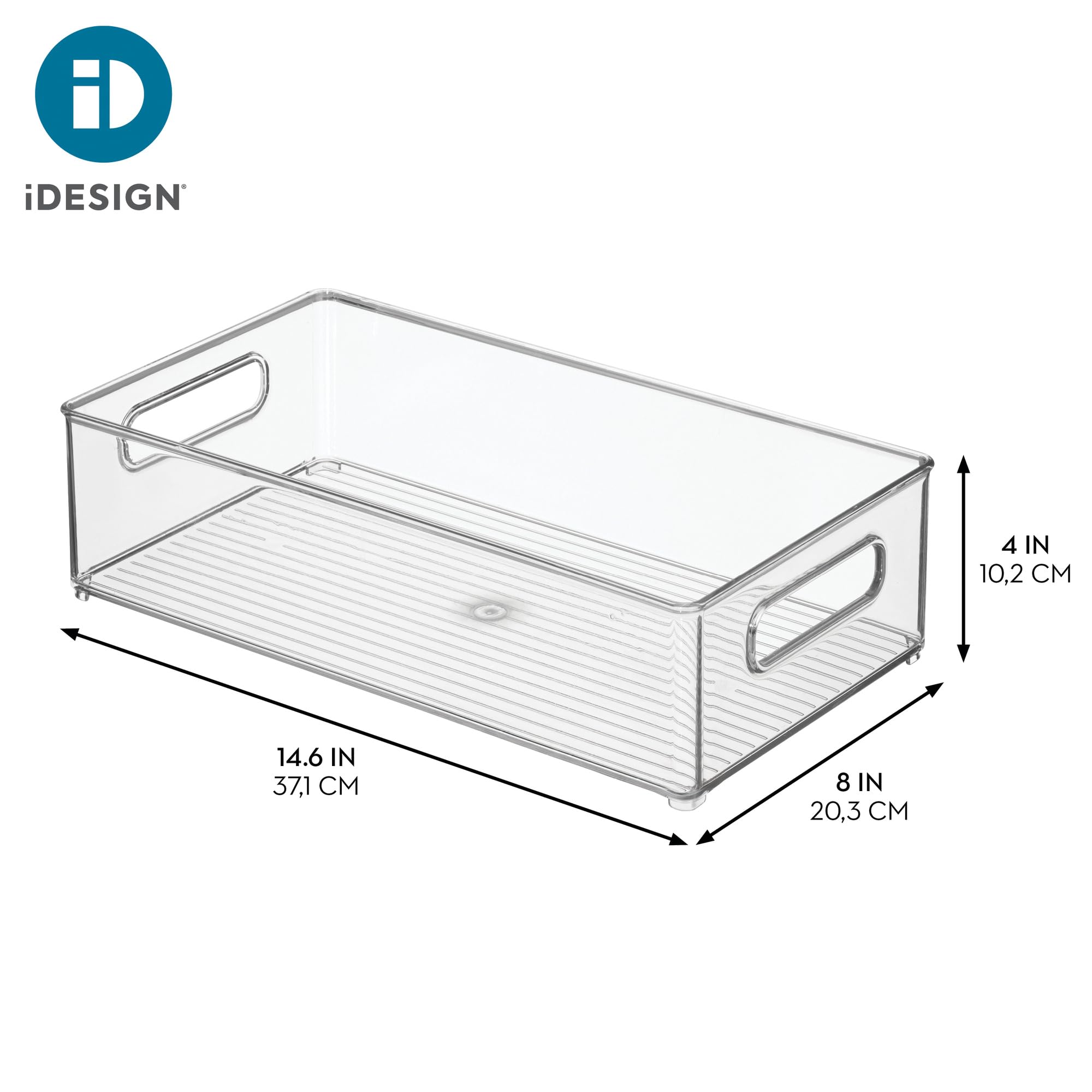 Fridge bin dimensions 14.5 x 8 x 4 by iDesign