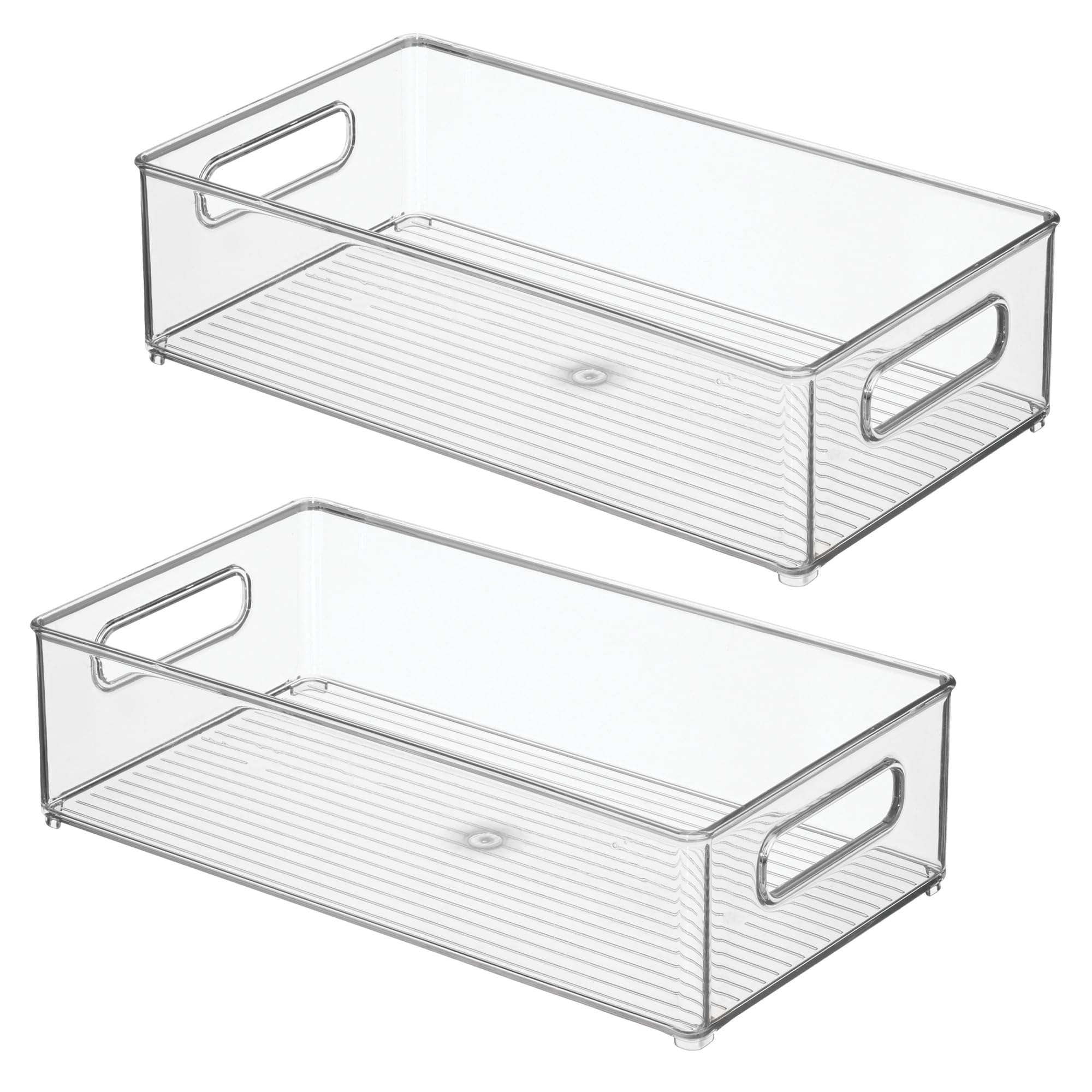 iDesign transparent bin for kitchen storage and visibility