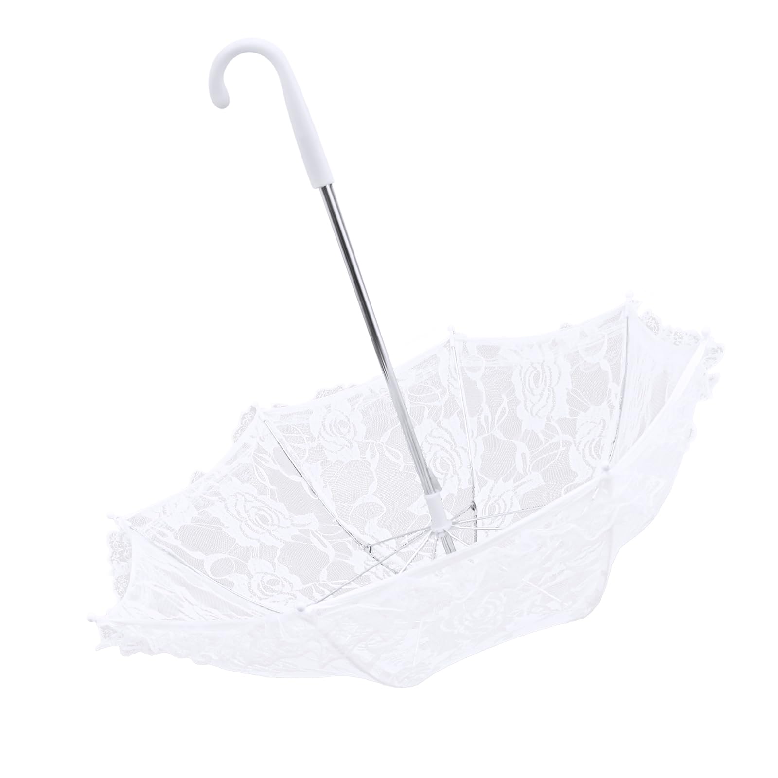 white lace parasol wedding prop for kids