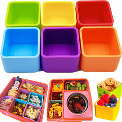 IELEK rainbow silicone lunch box dividers for bento boxes