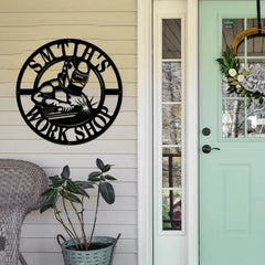 Powder coated metal sign with waterproof anti fading finish