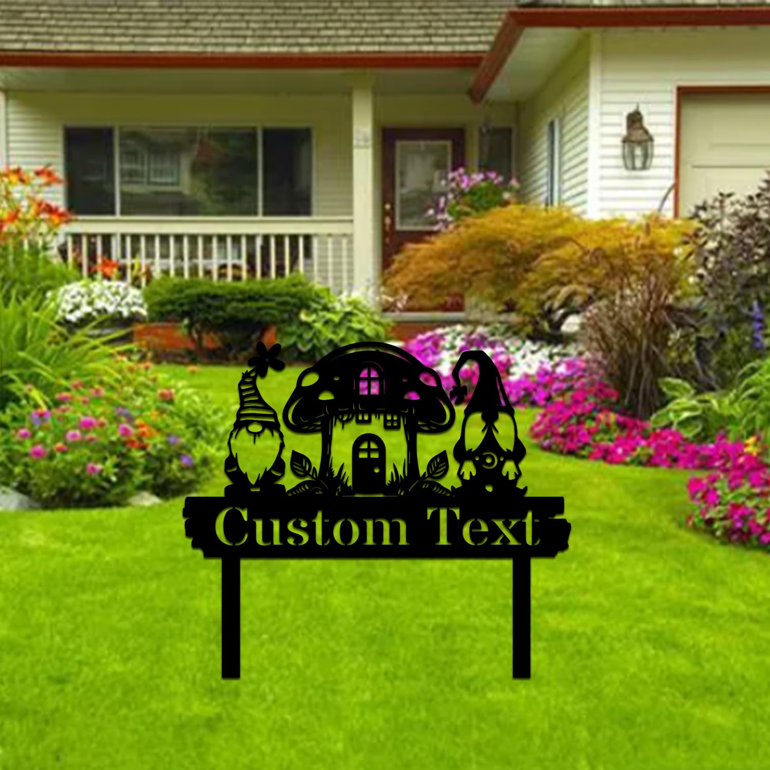 Powder coated metal sign for outdoor use