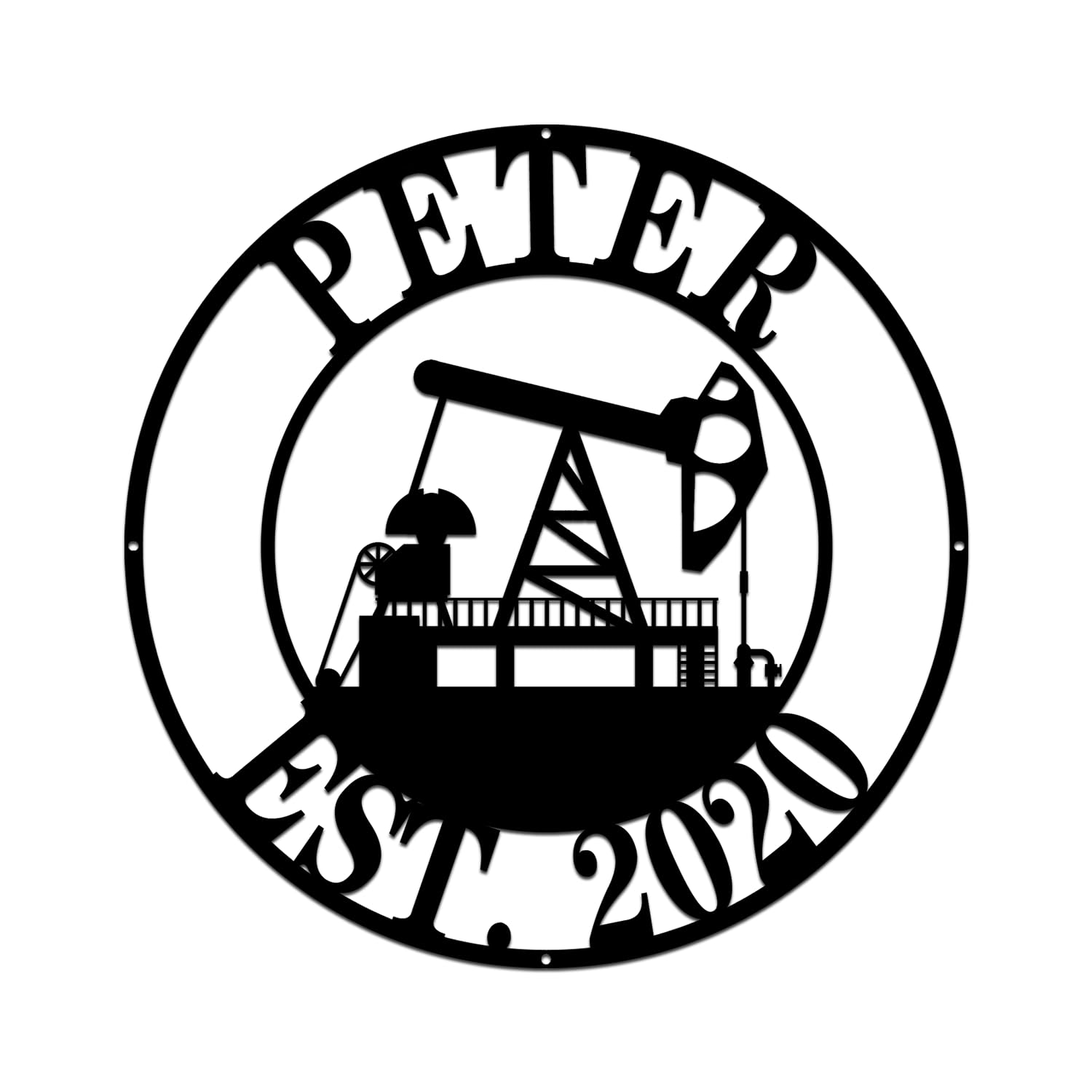 IFHUH oil pump sign metal wall art