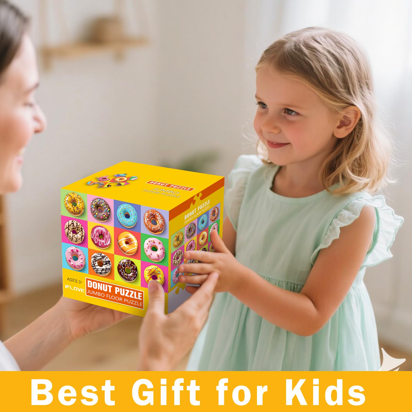 Gift-ready box packaging for IFLOVE donut puzzle