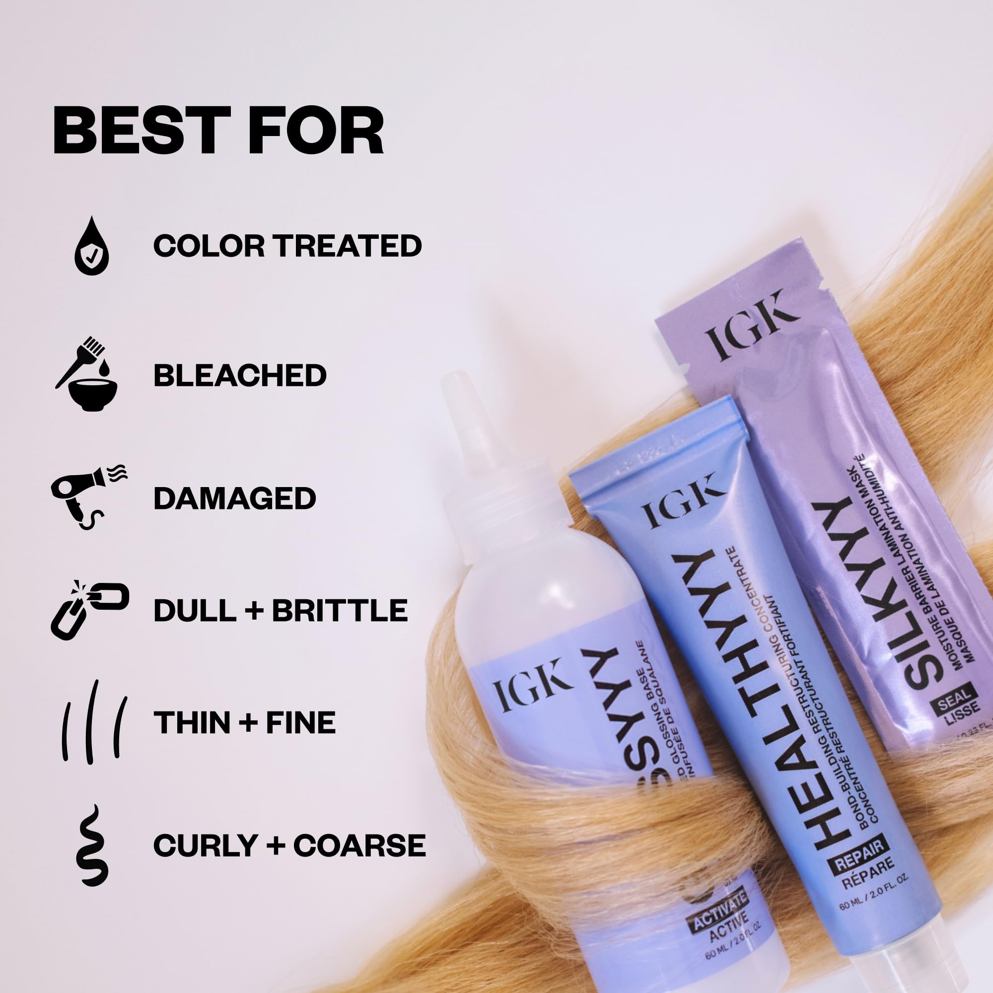 Glossy sealed finish concept for IGK repair treatment