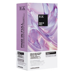 IGK Paid In Full High Gloss Intense Repair Treatment packaging and bottle